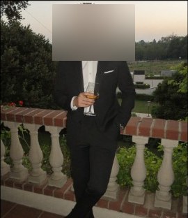 Example well-dressed photo. Face covered.